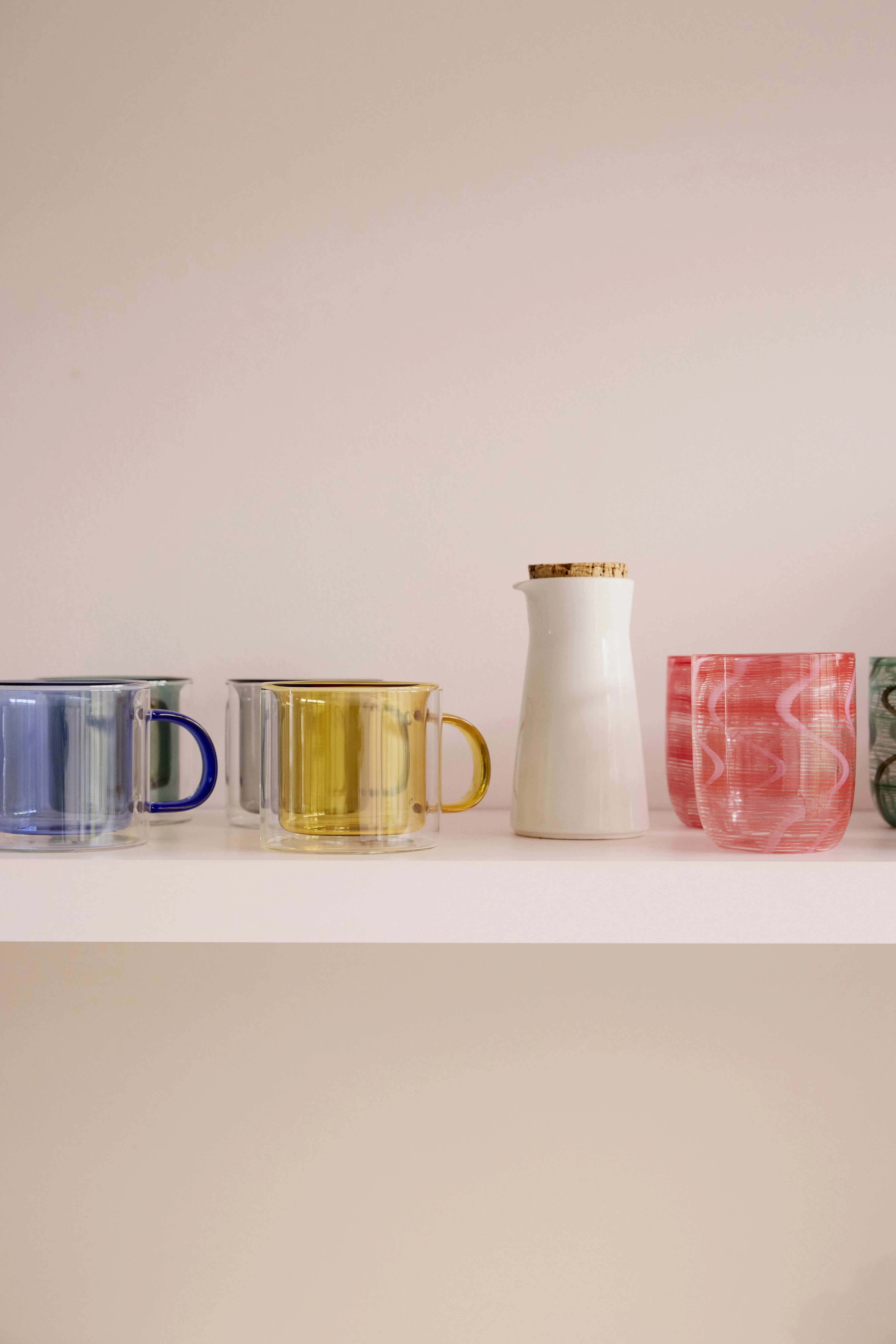 Beams pink shelving