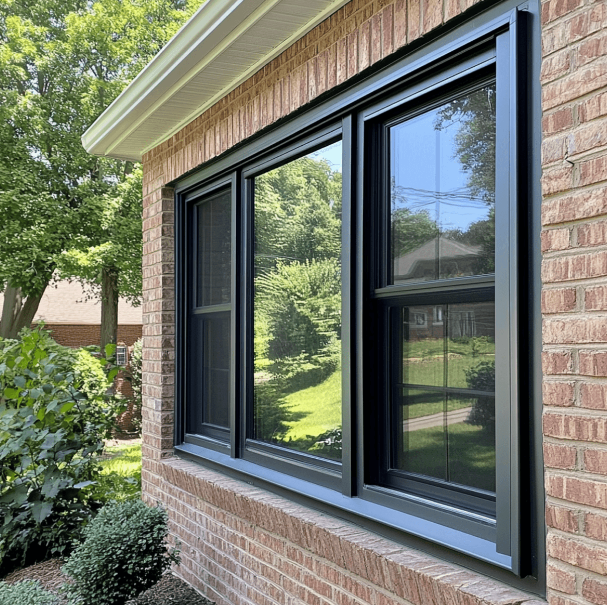 bricked window frame