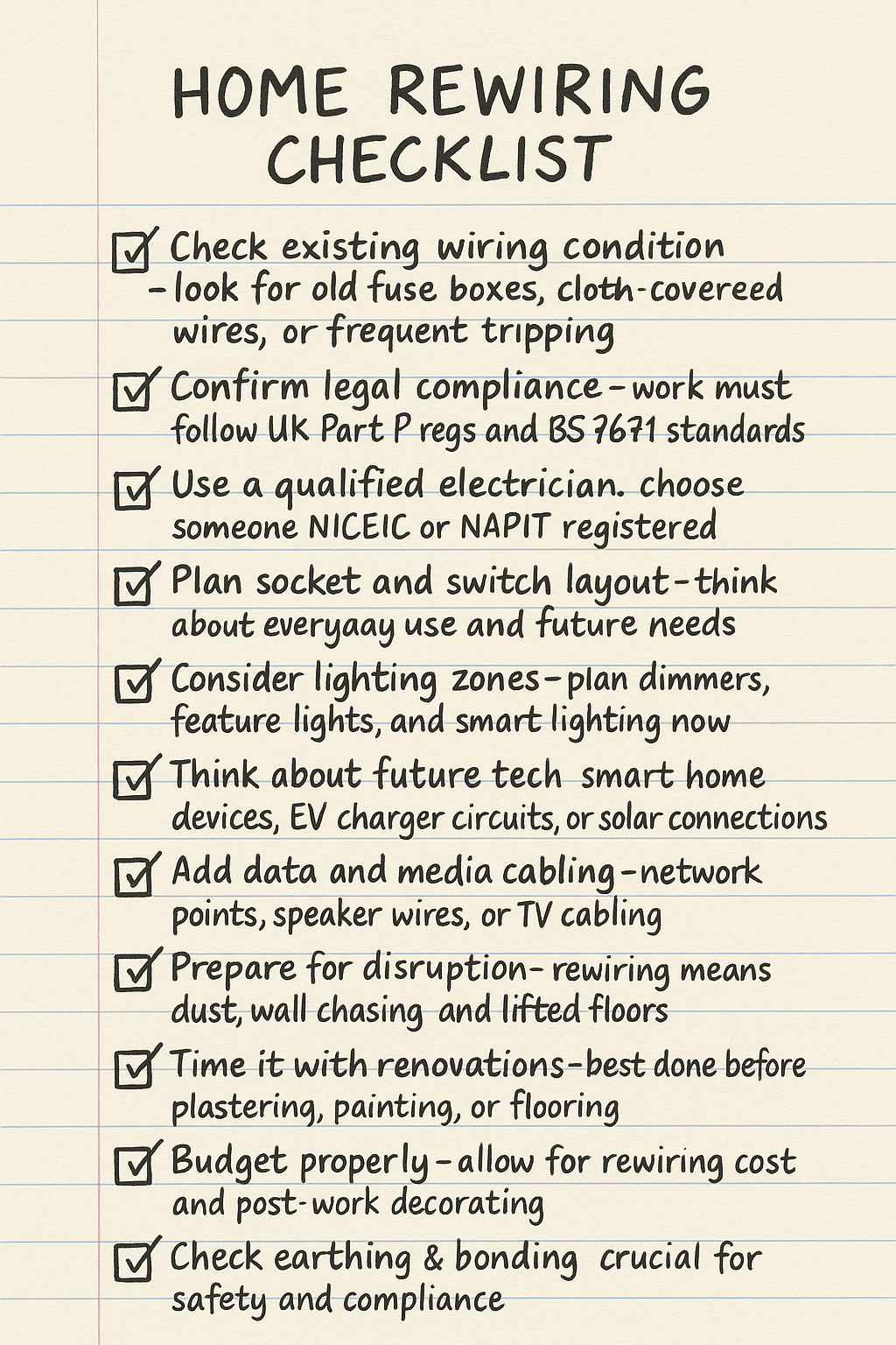 home-rewiring-checklist