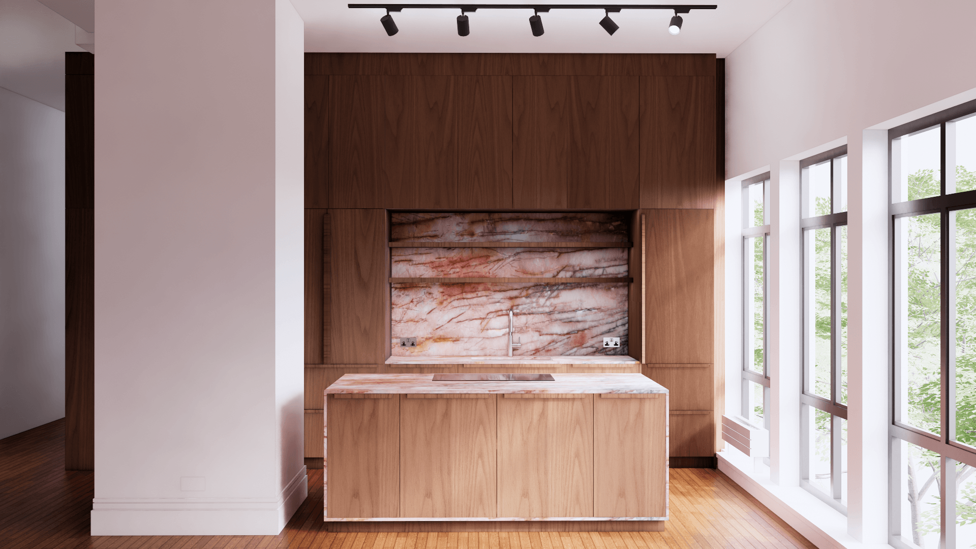 marble slab kitchen design